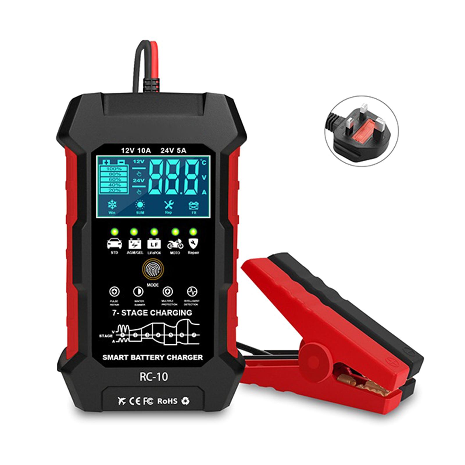 

Automotive Car Battery Charger Full Automatic Fast Charging Pulse Repair Extend Battery Life Improve Charging Efficiency UK