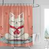 Cat Forest Shower Curtain Waterproof Fabric Mildew Resistant Bathroom Curtain Ins Wind Cute Bathroom Curtains