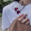 Lovely Cherry Red Heart Hair Pin Fashionable Hair Clip for Women and Girls Decorative Hair Decoration Fashion Headwear