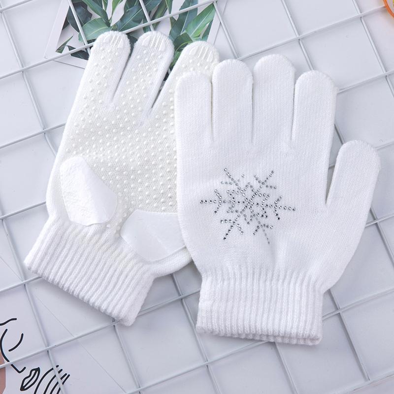 

Детские нескользящие перчатки для катания на коньках с шипами и блестящими бриллиантами Детские лыжные перчатки S