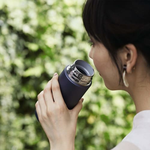 ZOJIRUSHI Water Bottle Screw Stainless Steel Mug Seamless 0.36L Slate Black SM-ZA36-BM