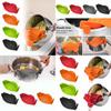 Premium Silicone Pasta Strainer Wide Mouth Colander For Effortless Vegetable And Fruit Drainage In Vibrant Colors
