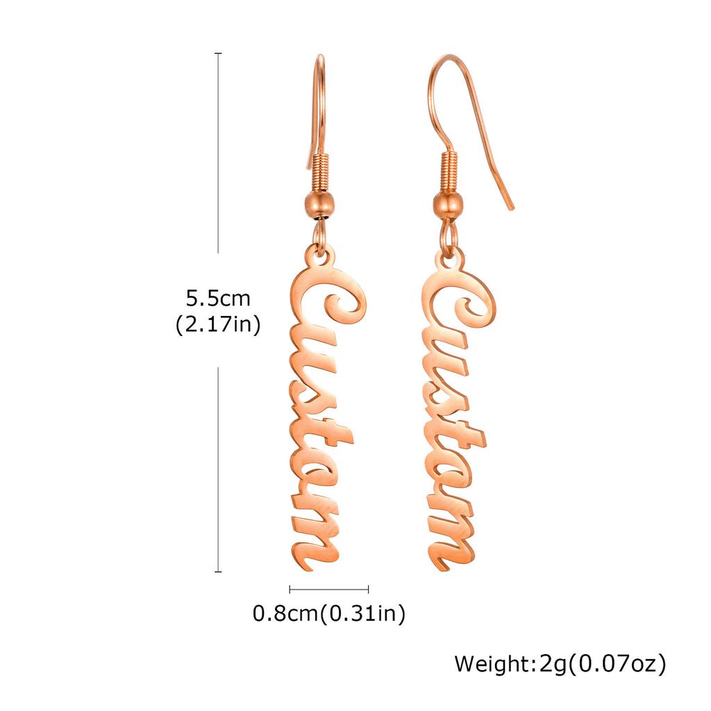 Exquisite Customized Earrings for Women, Personalized Name Letter Jewelry, Birthday Anniversary Gift