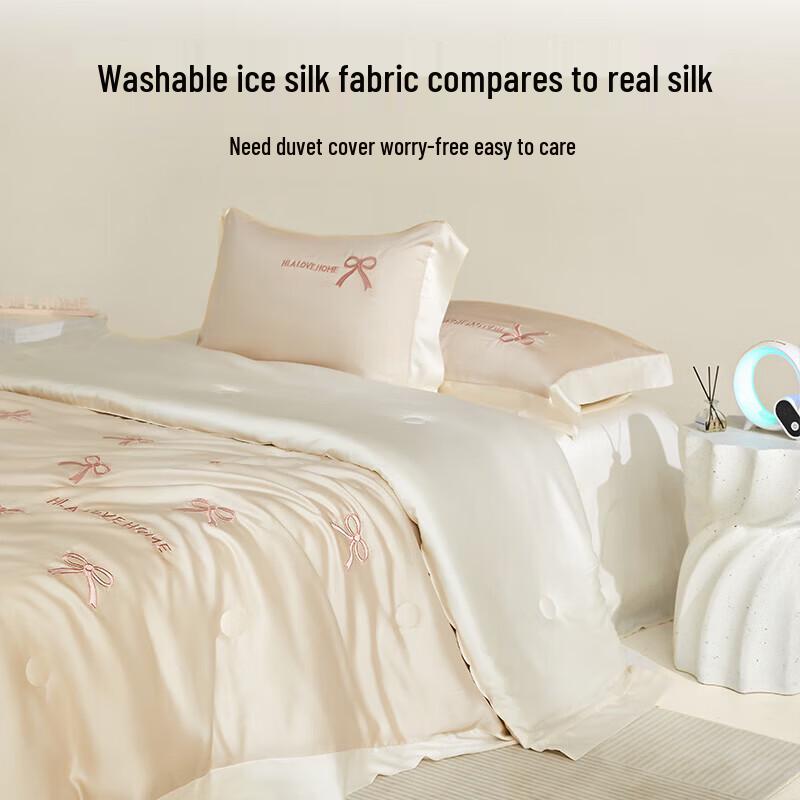 HLA Antibacterial Machine Washable Ice Silk Summer Quilt