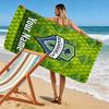 Name Custom Seattle Sounders FC Print Beach Towel, Large Soft Quick Dry Towel for Beach Camping Swimming