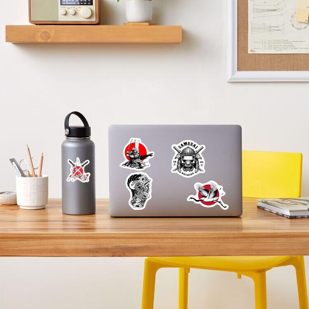 102550 Stück Japanische Samurai PVC Wasserdichte Aufkleber Laptop Gepäck Wasserbecher Handyhülle Gitarre Kühlschrank Auto Motorrad