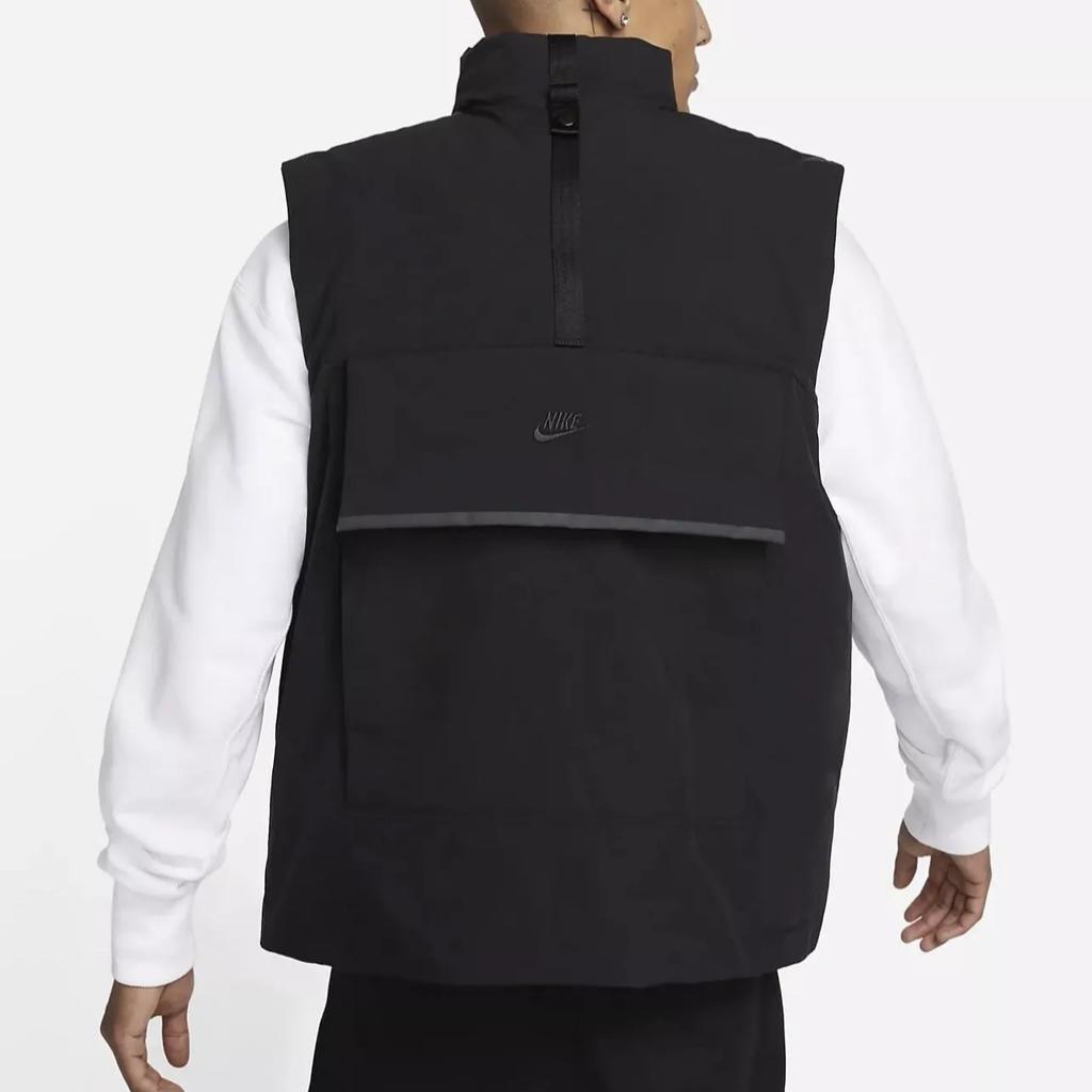 Nike Embroidered Logo Solid Stand-Collar Vest Men Vest Black DQ4304-010