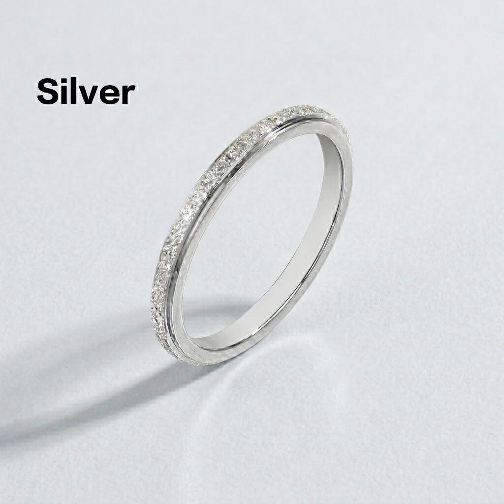 Silberne Frosting Partnerringe für Hochzeit Verlobung Schmuck Geschenke Geburtstagsgeschenk Liebhaber Partnerringe für Männer und Frauen