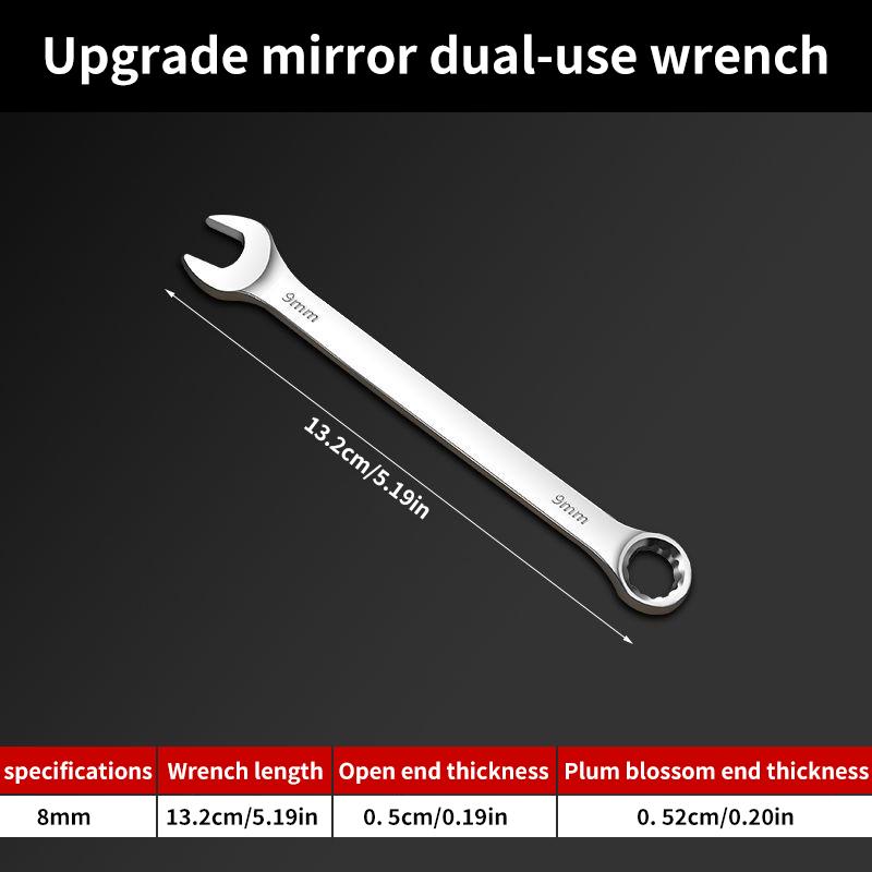 Adjustable Wrench Set, Metric Spanner, Open End & Combination Wrench for Auto & Bicycle Repair