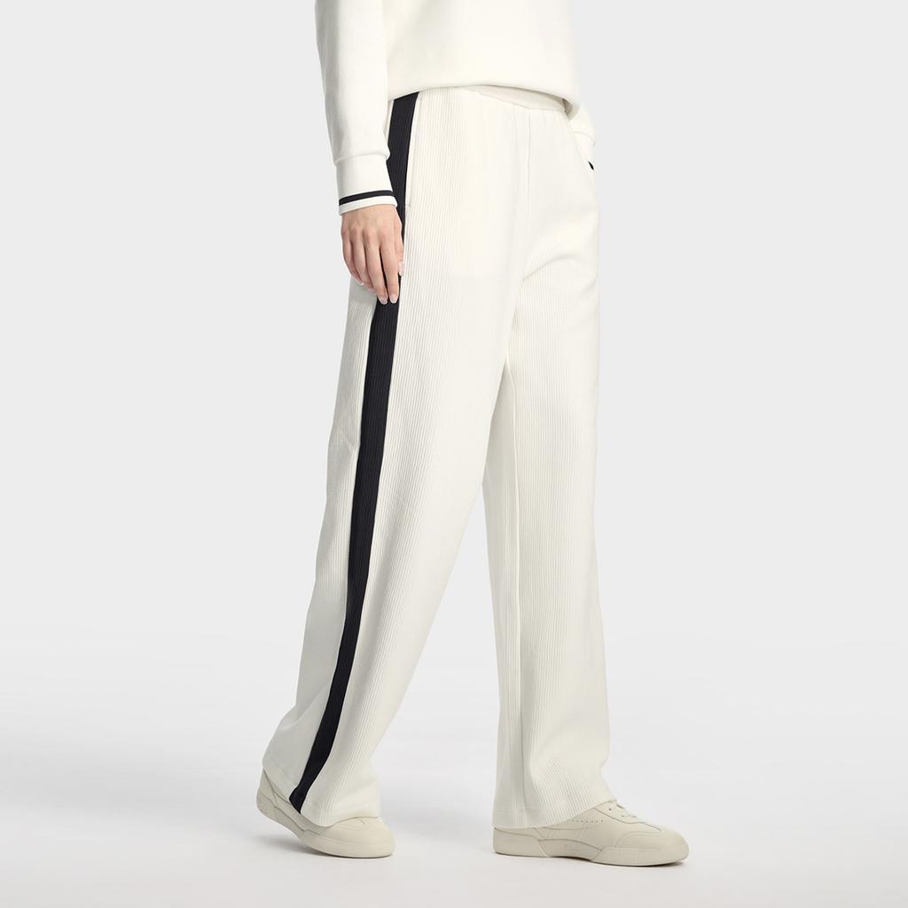 FILA Heritage Fashion Simple Retro Classic Daily Versatile Comfortable Knitted Casual Pants Women bottoms Cloud-Mushroom-White F11W618602FWT