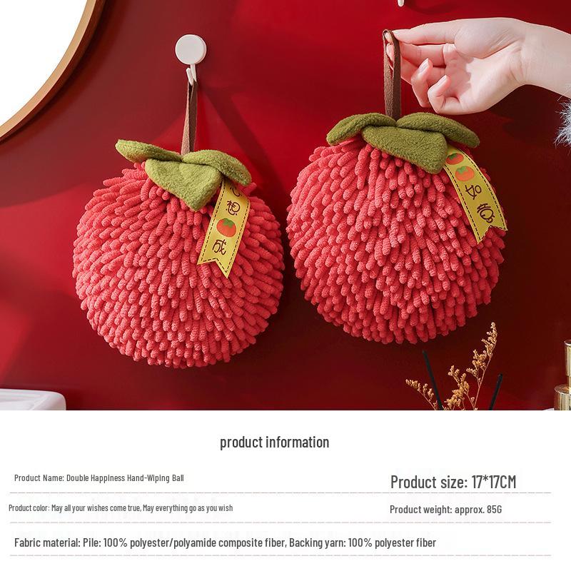 Festive Hanging Hand Towel - Thick, Absorbent for Kitchen & Bathroom, Perfect New Year Souvenir
