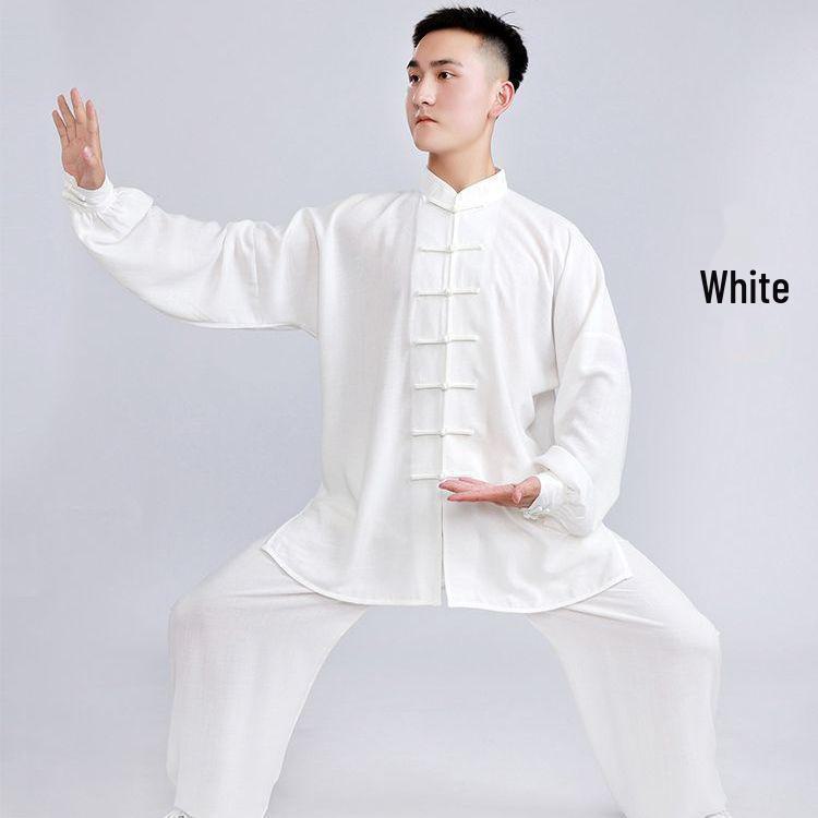 Xiaoheshan Men's & Women's Spring/Autumn Tai Chi Martial Arts Cotton-Linen Clothing for Middle-Aged & Elderly
