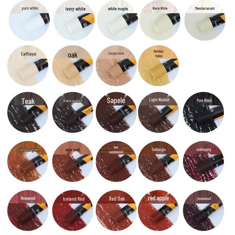Furniture Repair Kit: Crayons & Touch-Up Pens for Wood Scratches and Nail Holes | Free Shipping