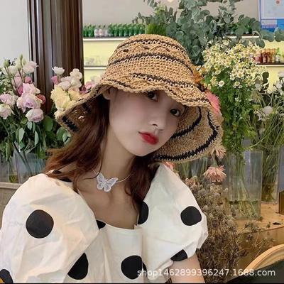 Linyi Straw Hat Produces New Foldable Versatile Sunshade Sunscreen Travel Vacation Straw Hat Spring and Summer Hat Women