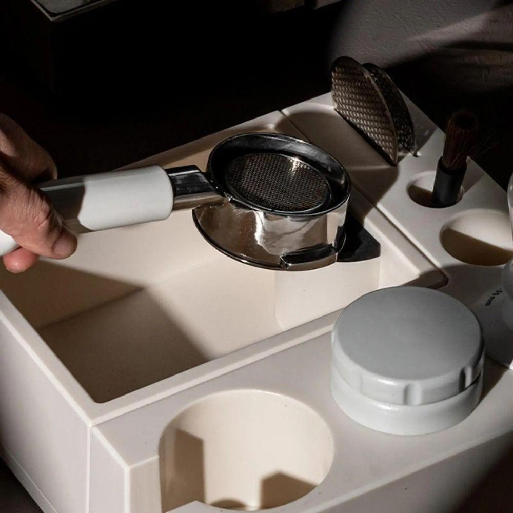 Slip Resistant Base Espresso Tamping Holder Station Adjustable Barista Coffee Organizer  Bar Shop