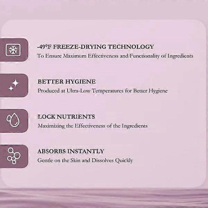 Gefriergetrocknete Augenpads, 4 Paar Augenpads, Gefrorene Augenmaske, Feuchtigkeitsspendende Augenmaske für geschwollene Augen und dunkle Ringe, Straffende Augenmaske