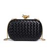 New Light Luxury Machine Woven Chain Clutch Bag Dinner Commuter Box Bag Single Shoulder Oblique Span Bag