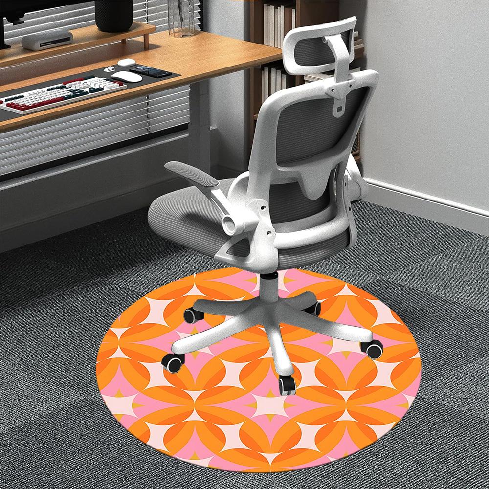 1pc Mandala Office Round Rug, Carpet for Office, Gaming, Lightweight Round Floor Mat yy260205044
