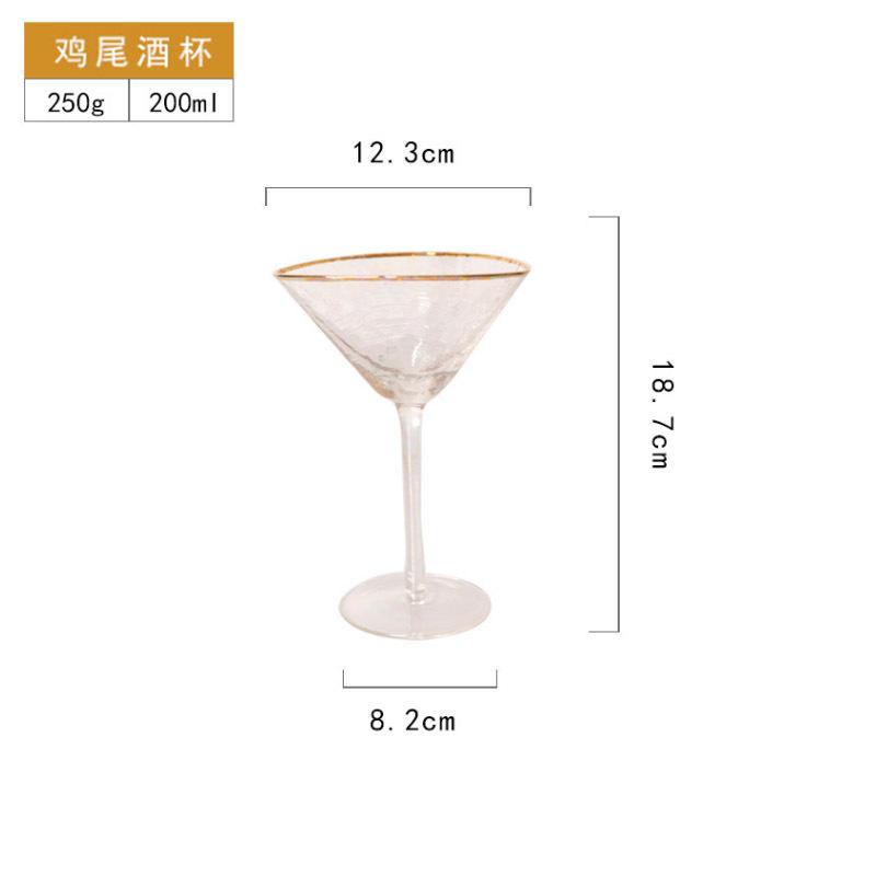 Creative hammered Phnom Penh crystal Glass small wine glass Champagne Glass