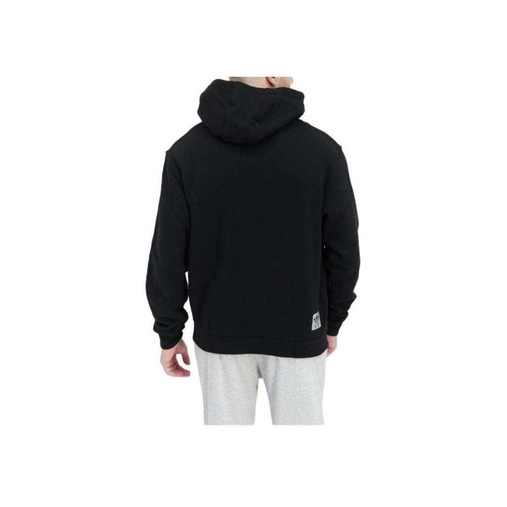 adidas Orijinaller Metalik Logolu İpli Kapüşonlu Sweatshirt Erkek Üst Siyah GT4360