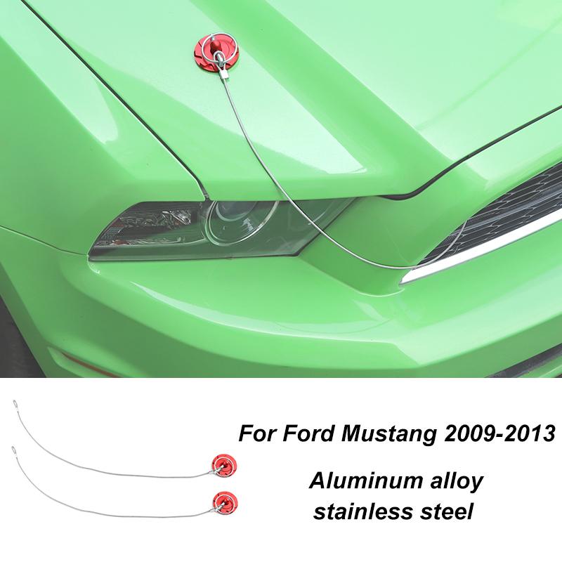 TESIN Car Red Interior Decoration Cover Stickers For Ford Mustang 2009 2010 2011 2012 2013 2014 Exterior Accessories Car