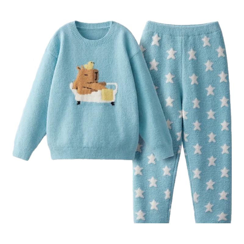 Bananain Kids  Fluffy Zoo Animal Warm Pajama Set 160