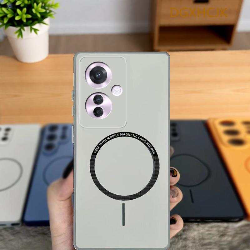 For Oppo Reno 11F Case OPPO Reno11 F Phone Case OPPO F25 Pro Cover reno 11 F Shookproof Color magnetic hard Silicone back cover