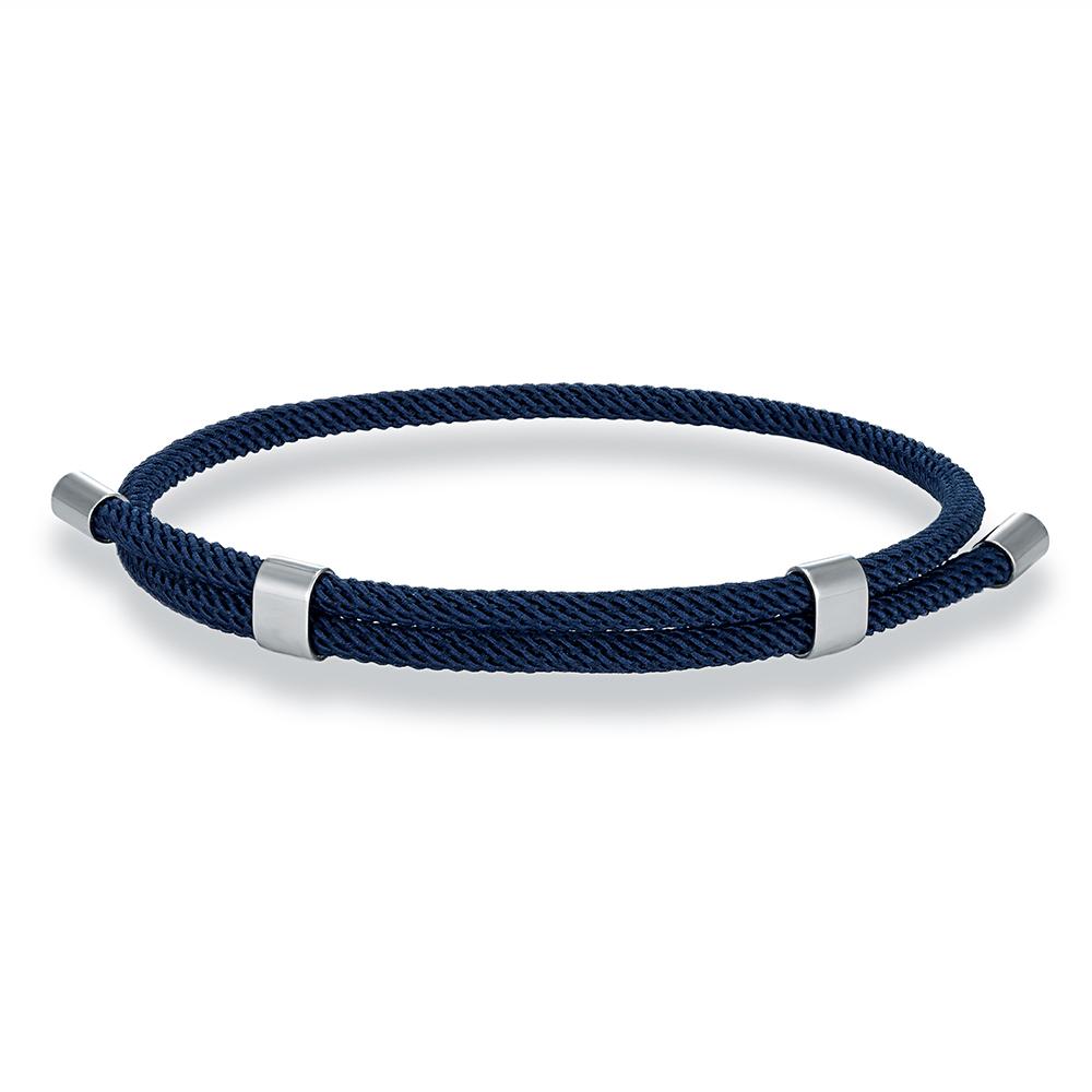 Simple Men Women Bracelet 3mm Durable Marine Rope With Polished Steel Closure Jewelry Summer Beach Gifts