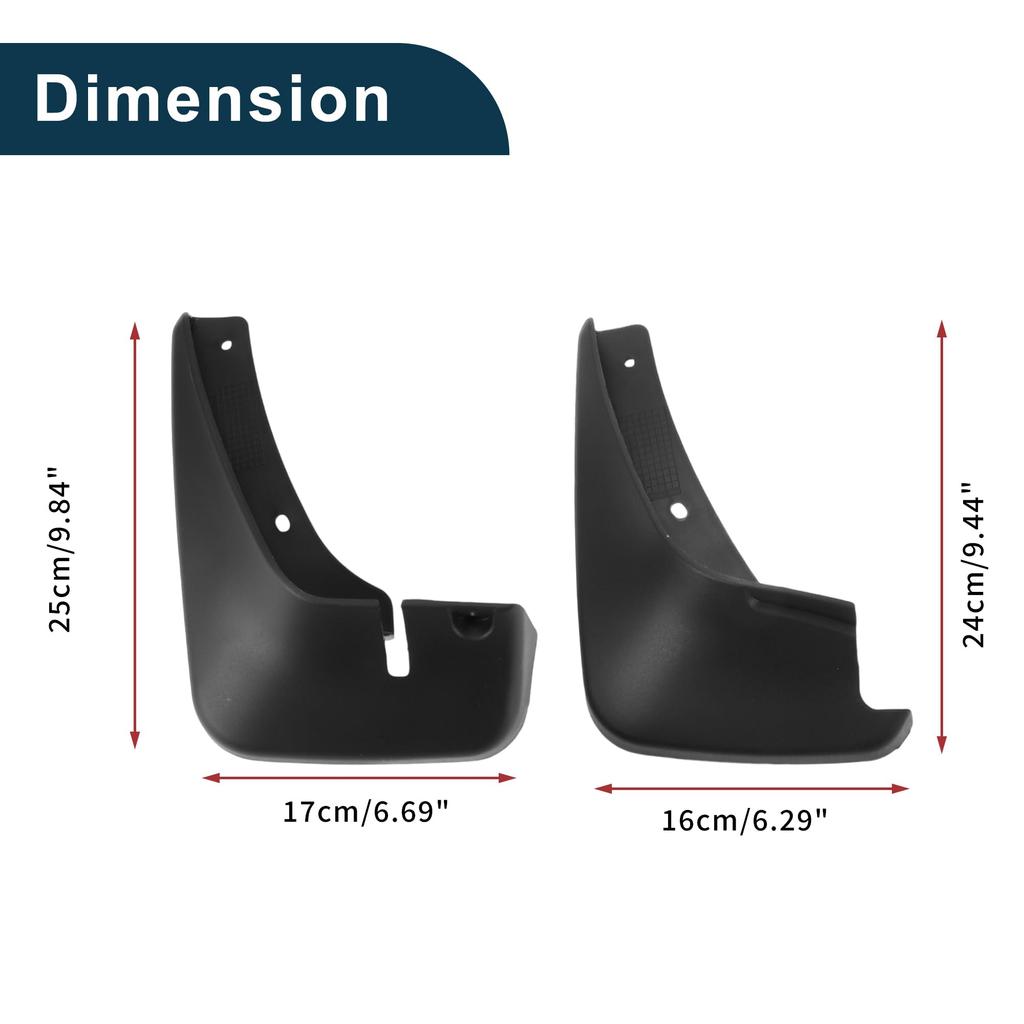 TUCKBOLD Front and Rear Mud Flaps with Mounts for Toyota Probox 2002-2017