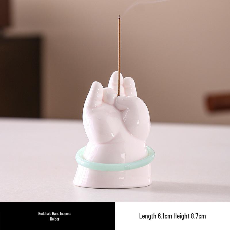 Buddha s Hand Zen Incense Holder - Desktop Burner for Agarwood & Sandalwood, Tea Ceremony & Home Decor.