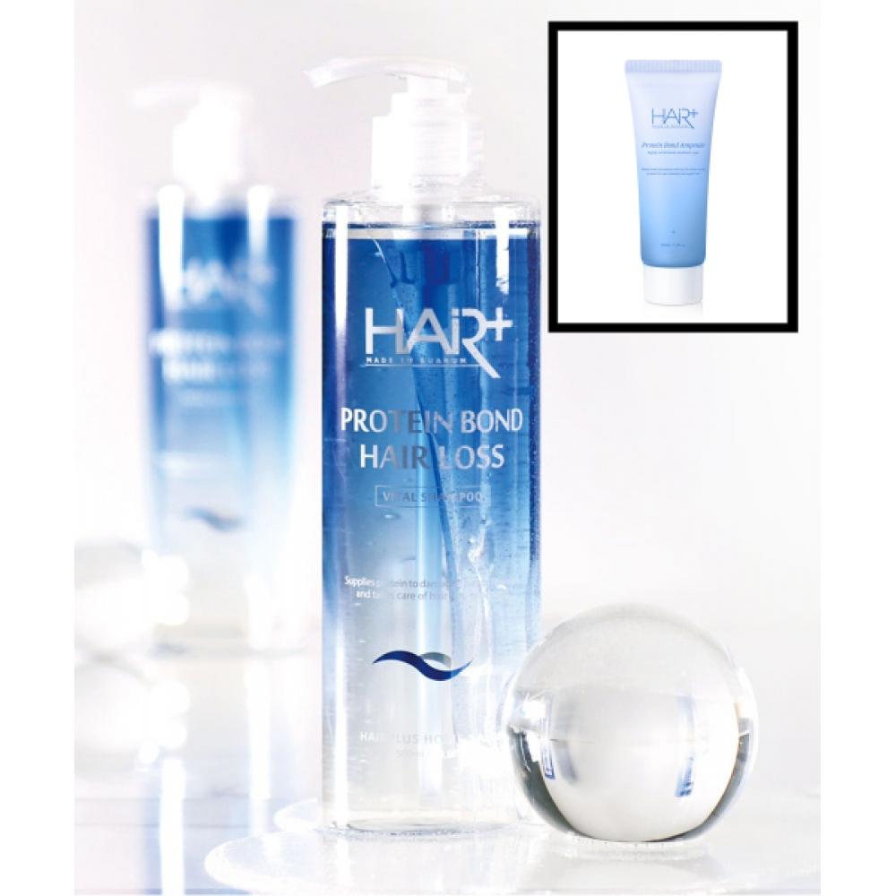 Шампунь от выпадения волос Hairplus Protein Bond 500 мл + ампула 35 мл Protein Hair Loss Shampoo 500+Ampoule 35
