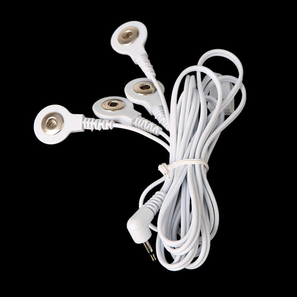 

Lead Connecting Cables Therapy Digital Massager Electrode Wire Plug TENS 2.5mm білий