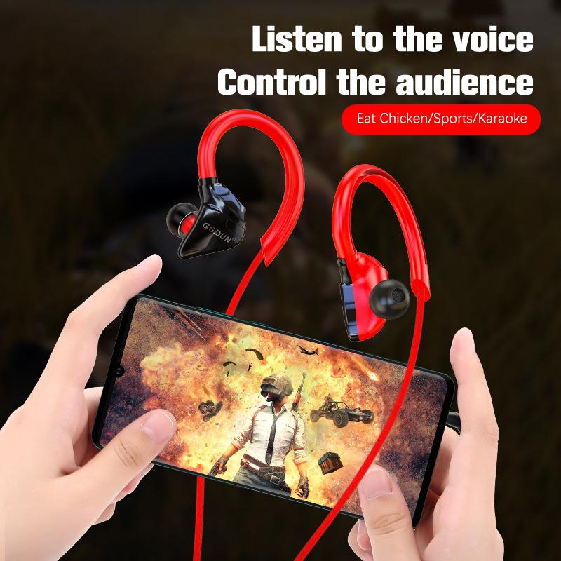 3.5Mm Wired Headphones Earhook Stereo Hanging Ear Type Earphones Sports Running Earphones Ear Hook Headset Earphones