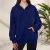 Cardigan con zip casual alla moda da donna con cappuccio e felpa colorata