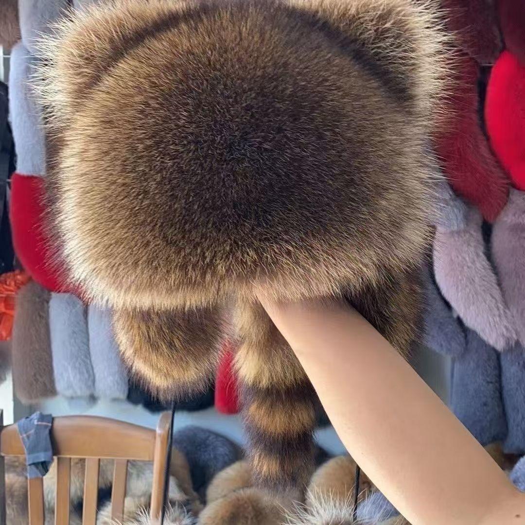 Winter Raccoon Hat with Ear Protection, Mink Lei Feng Style Warm Children s Parent-Child Hat