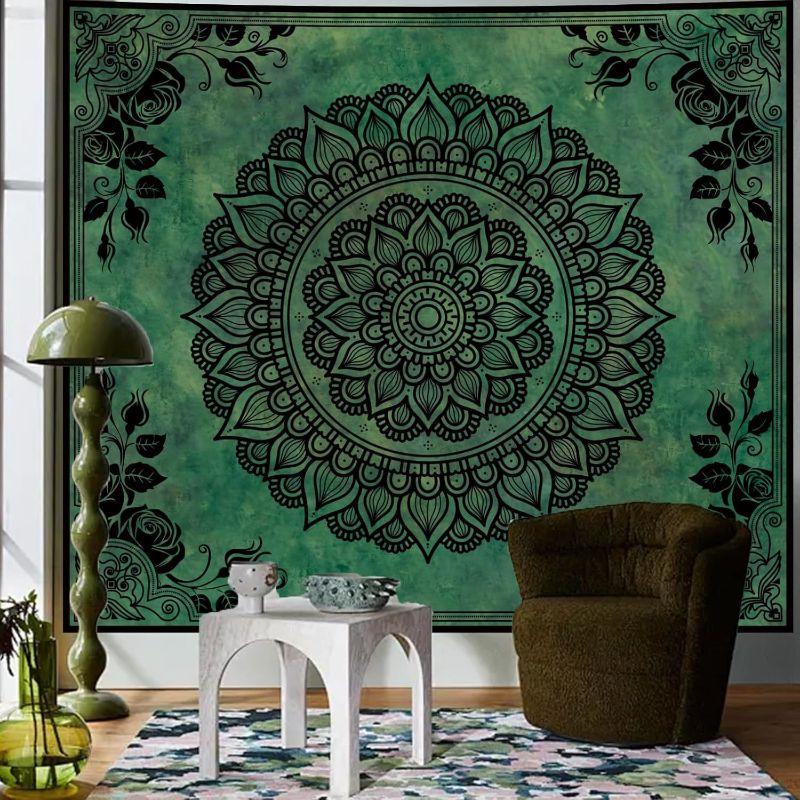 Boho Mandala Tree of Life Tapestry, Sun Moon Hippie Wall Hanging, Aesthetic Bedroom Dorm Living Room Decor