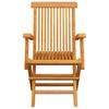 Garden Chairs with Beige Cushions 8 pcs Solid Teak Wood