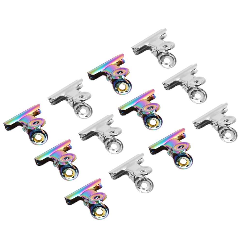 12PCS Multifunctional Finger Extension Fixing Clips  Nail File & Paper Document Clamping Fix