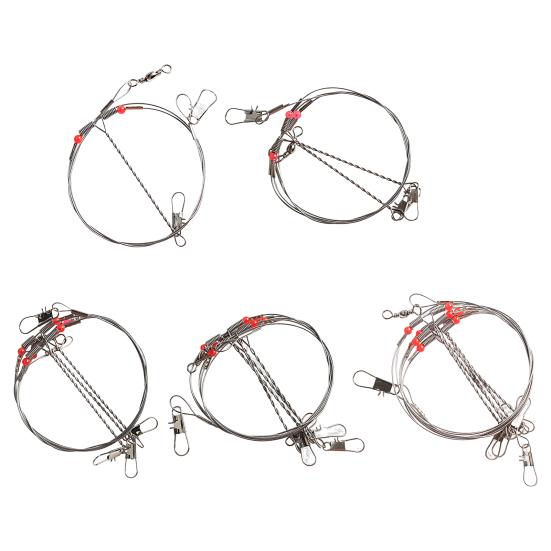 Fishing Rig Non-Deformed Strong Pull Sea Fishing Stainless Steel Fishing Tackle Accessories Wire Trace Leader Rig for Outdoor