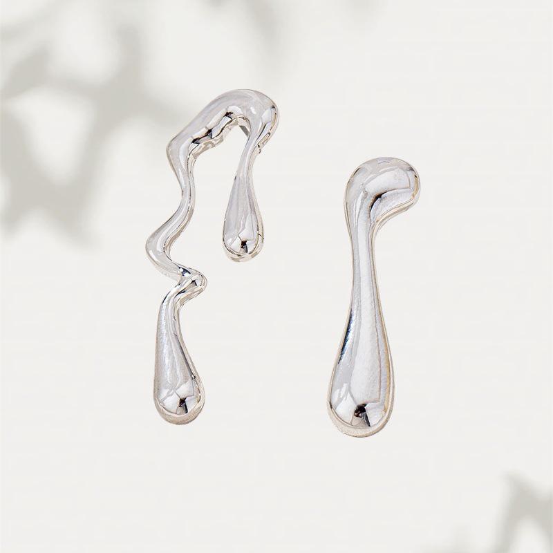 

Геометрические серьги-гвоздики из нержавеющей стали с лавой, 18 карат золота, для женщин