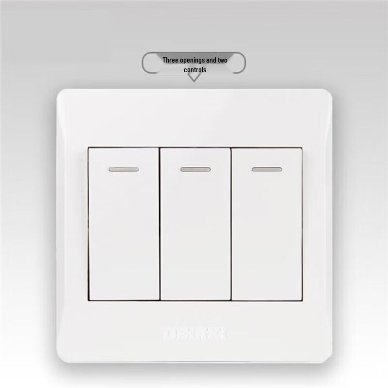 DELIXI CD210 Series 86 Type White Wall Switch 86 Type