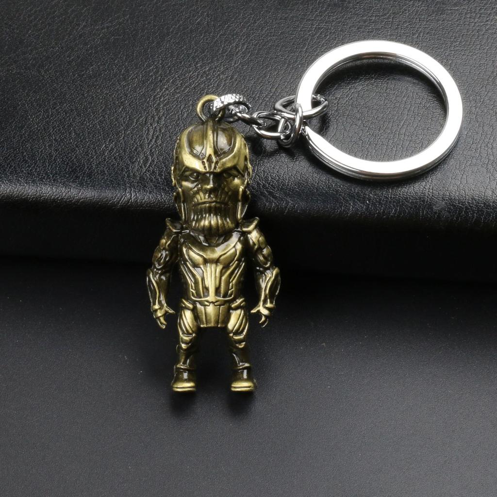 New Avengers Cartoon Spider Man Iron Man Metal Keychain Doll Keyring Bags Accessories Car Key Chain Kids Birthday Gift