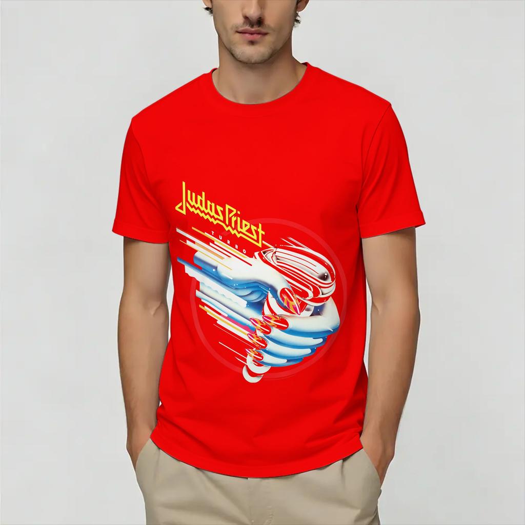 Judas Priests TShirt Summer 100 Cotton T Shirts For Unisexs Popular Casual Tshirt Short Sleeves Streetwear Tees