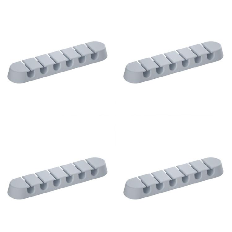 4 Pack Plastic Cord Management Clip Cable Storage System Desktop Wall Cable Holder Plastic Texture for Desk Organization