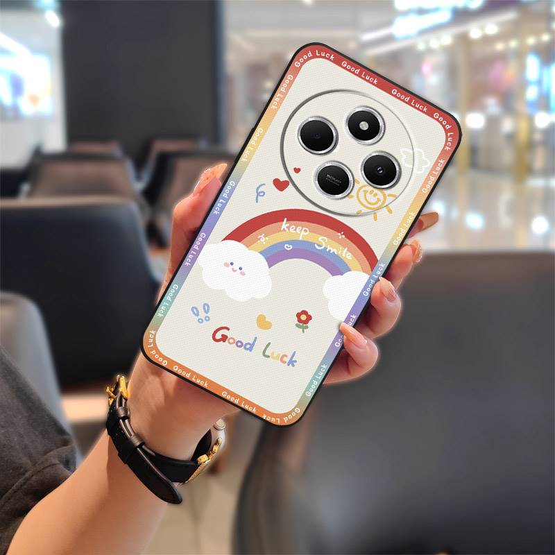 Shockproof Silicone Phone Case For Redmi 14C 4G/14R 5G/A3 Pro 4G/POCO C75 Durable Waterproof Cute Back Cover Full Wrap