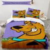 3pcs Scooby Doo pattern bedding set duvet cover set includes duvet cover &pillowcases, perfect all season bedroom decoration & gift