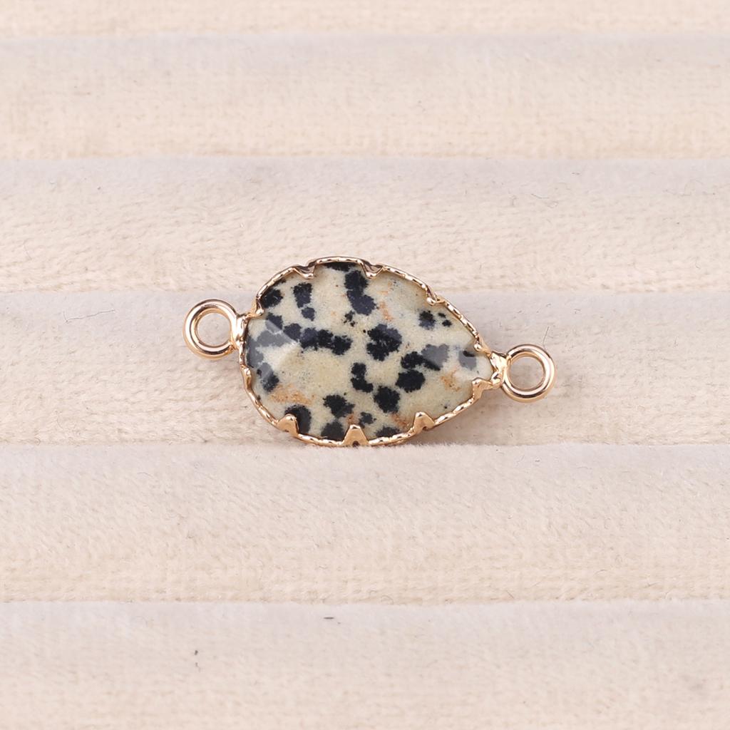 2Pcs Natural Stone Connector Drop-Shaped Faceted Connector Charms For Jewelry Making DIY Necklace Bracelet Accessory