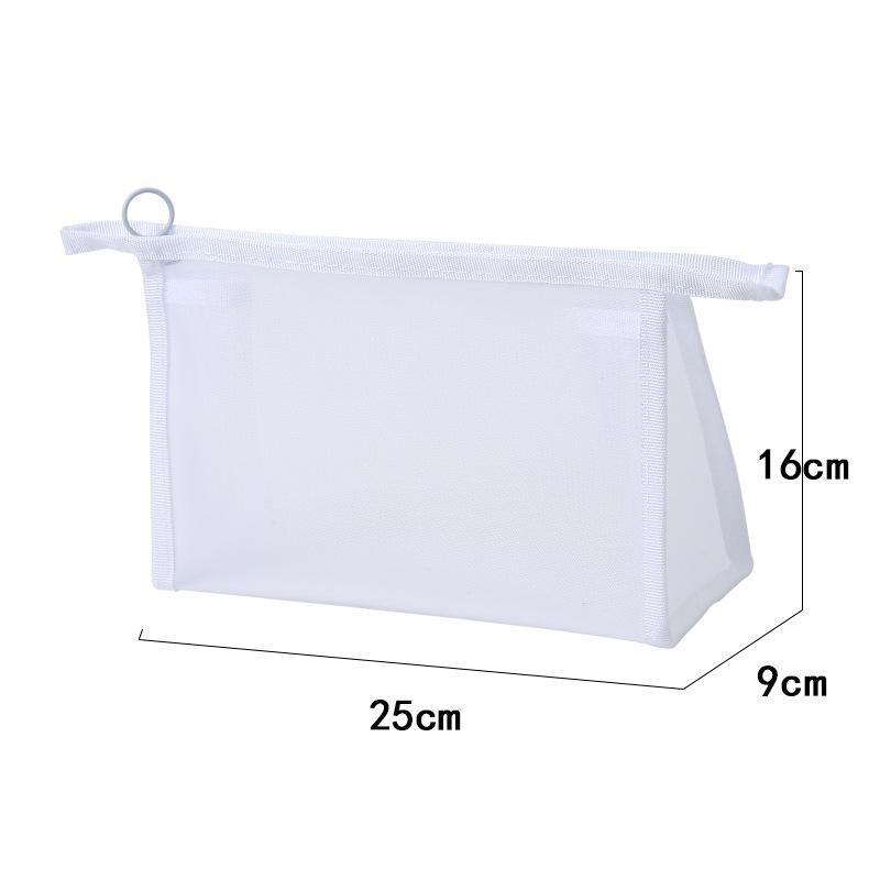 Custom Logo Portable Nylon Mesh Makeup Bag - Small Transparent Cosmetic and Lipstick Storage