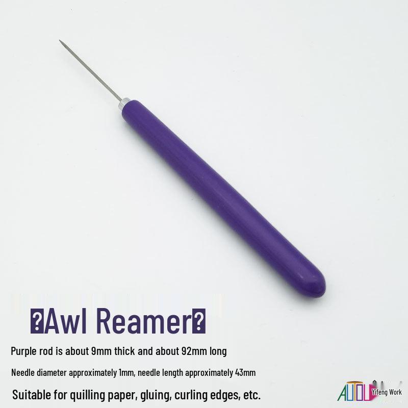 Purple 6-Piece Soft Shaft Quilling Pen Set for DIY Crafting