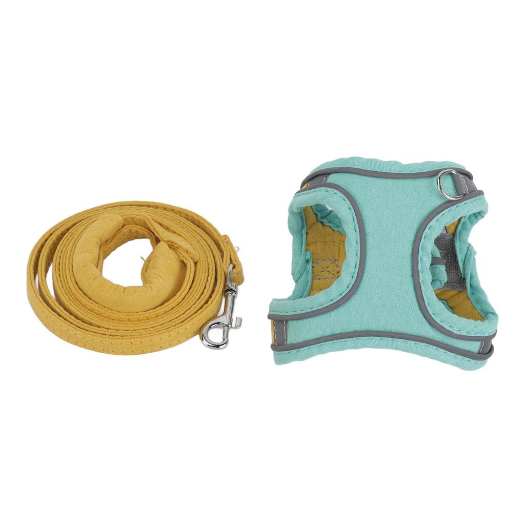 Cat Vest Harnesses and Leash Color Blocked Reflective Adjustable Escape Proof Kitten Vest Harnesses for Walking Outdoor